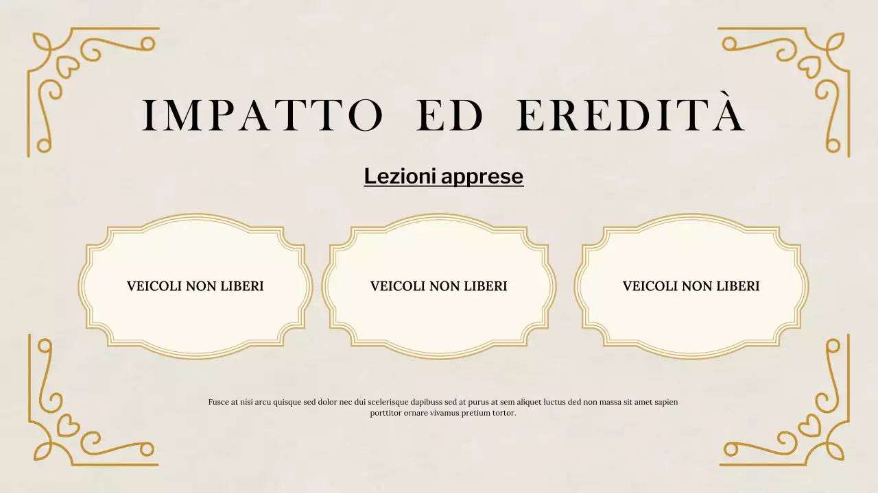 Presentazione di studi storici classici Beige