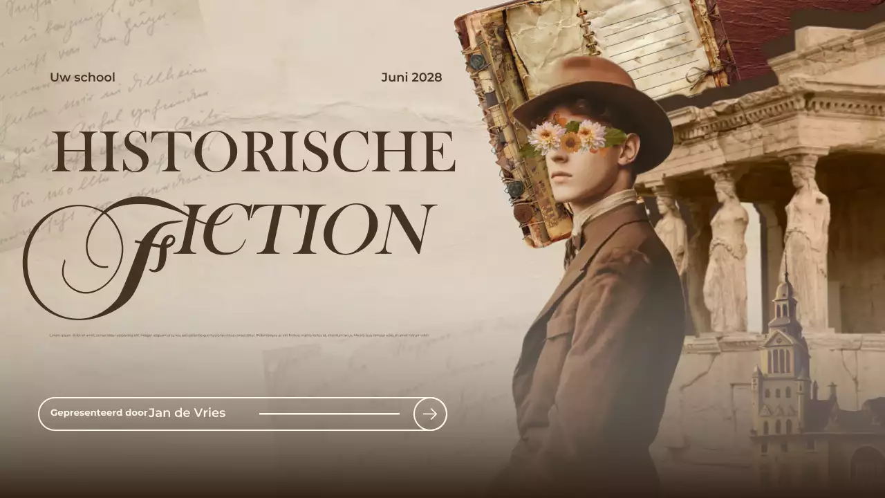 Bruine Vintage Historische Presentatie