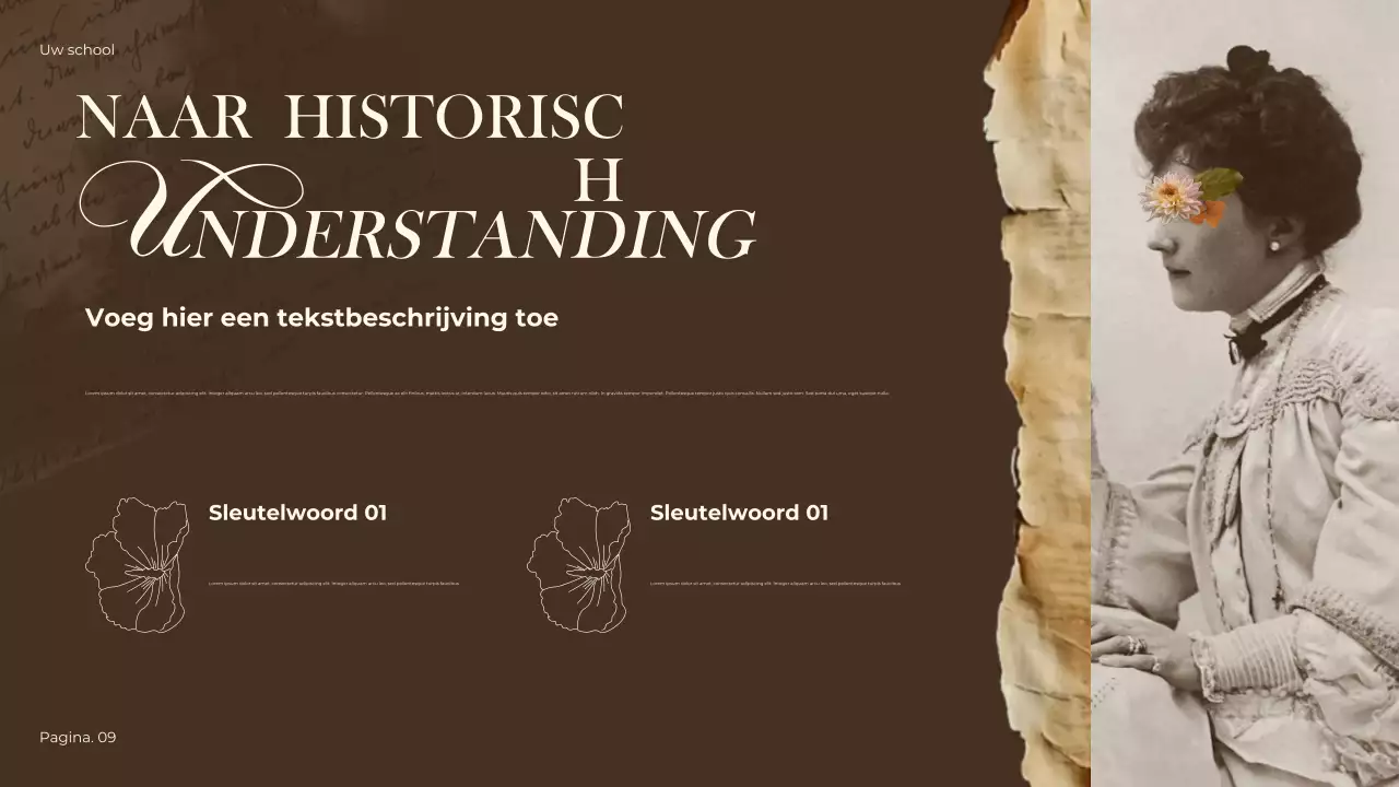 Bruine Vintage Historische Presentatie