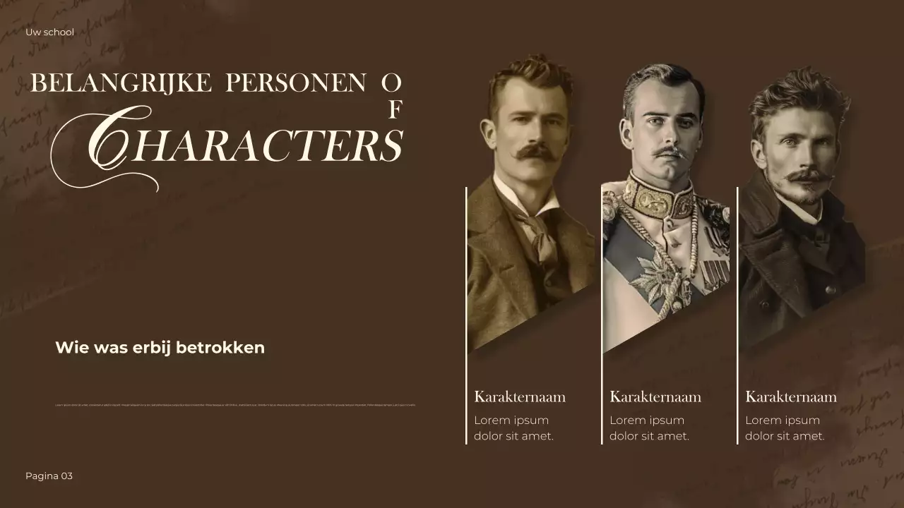 Bruine Vintage Historische Presentatie