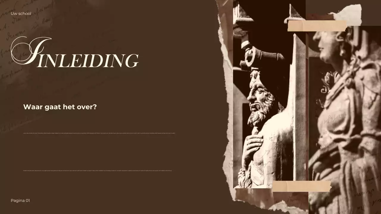 Bruine Vintage Historische Presentatie