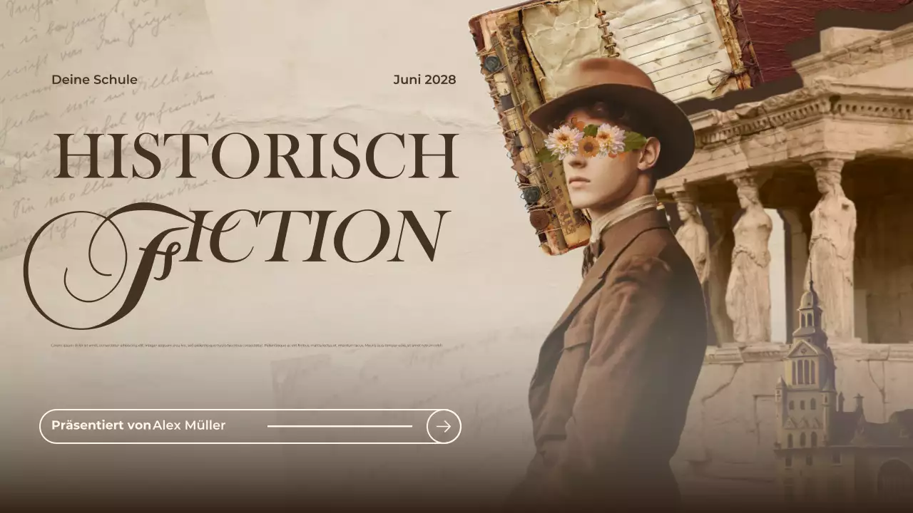 Braune Vintage Historische Präsentation