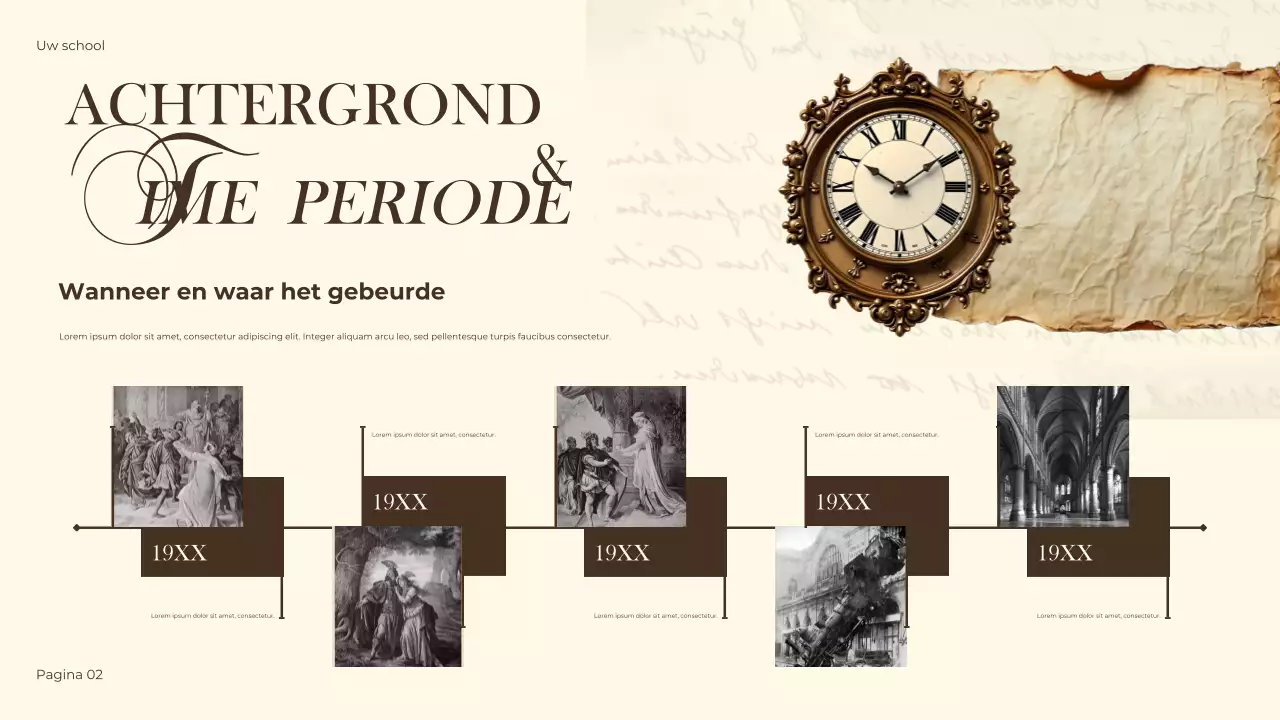 Bruine Vintage Historische Presentatie