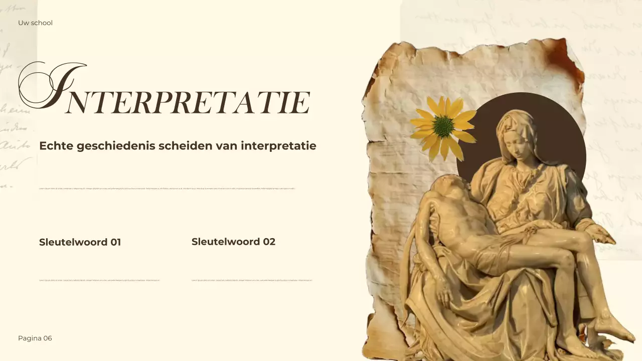 Bruine Vintage Historische Presentatie