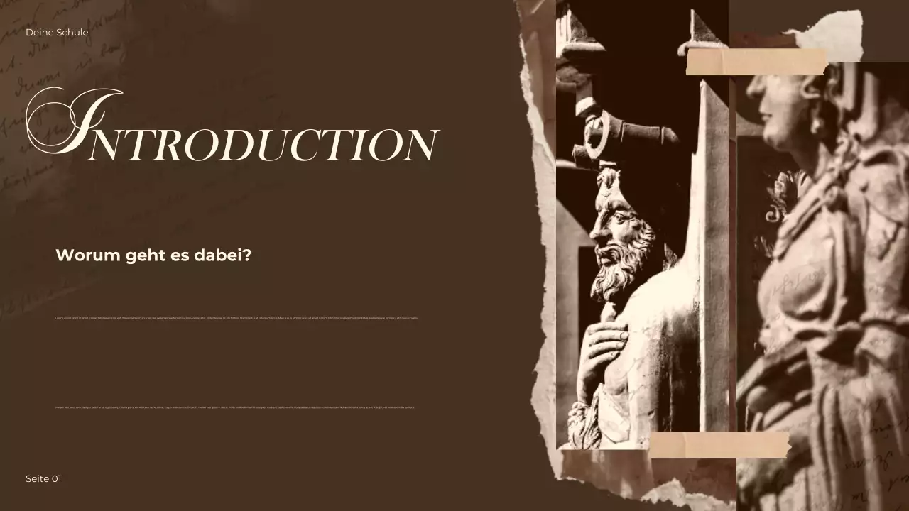 Braune Vintage Historische Präsentation