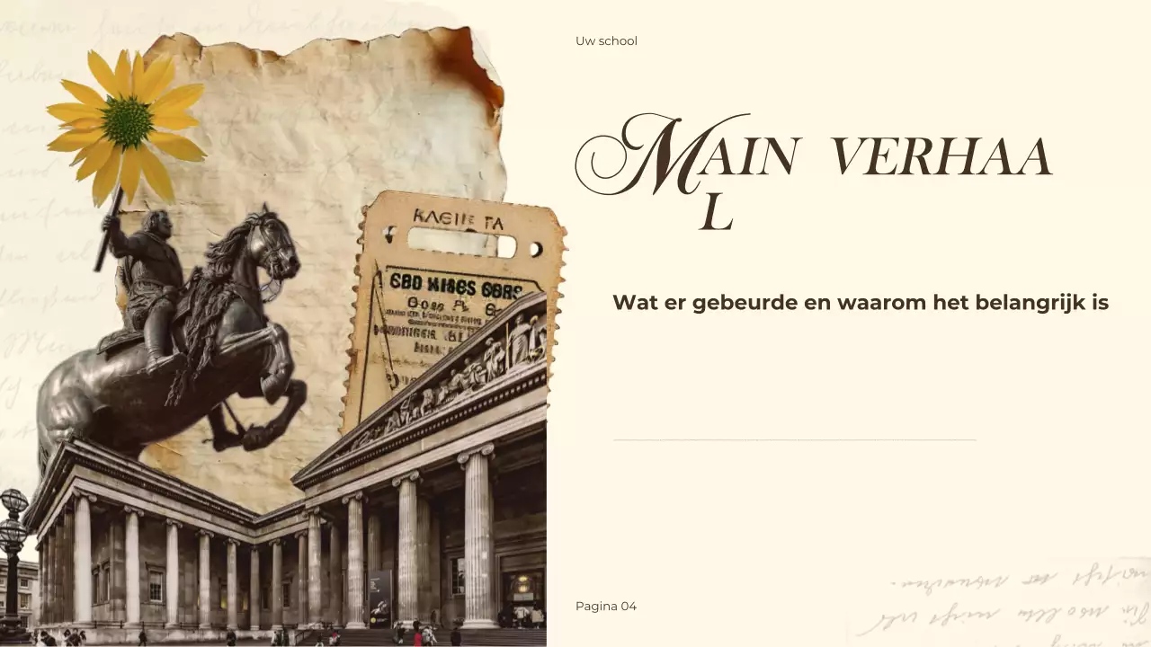 Bruine Vintage Historische Presentatie