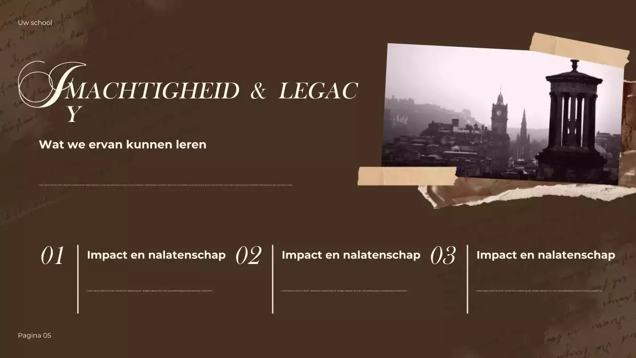 Bruine Vintage Historische Presentatie