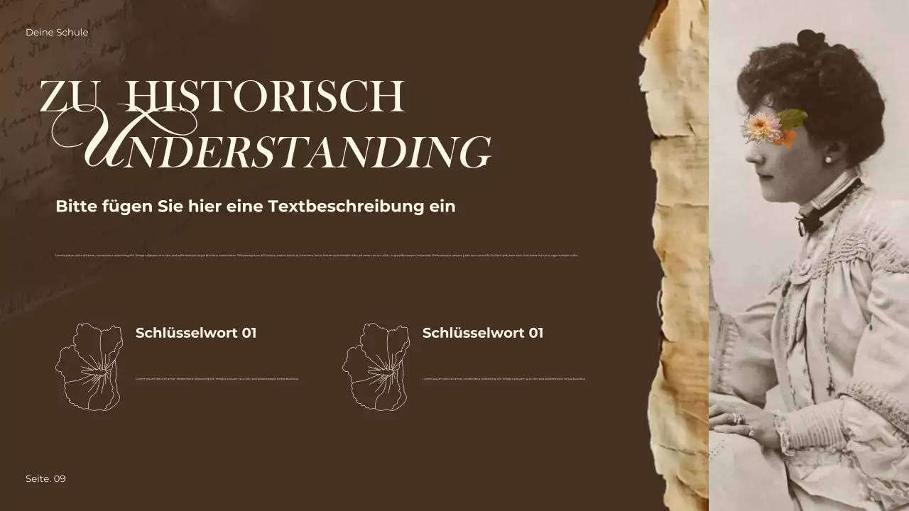 Braune Vintage Historische Präsentation