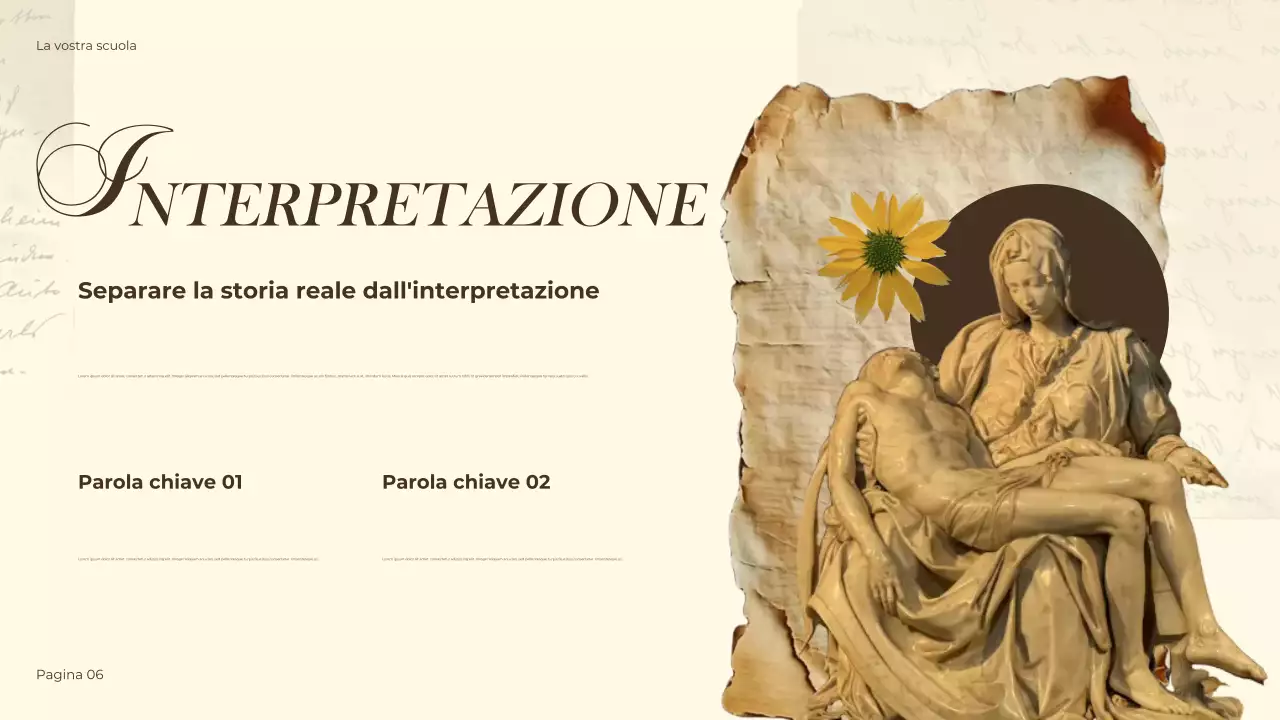 Presentazione storica vintage marrone