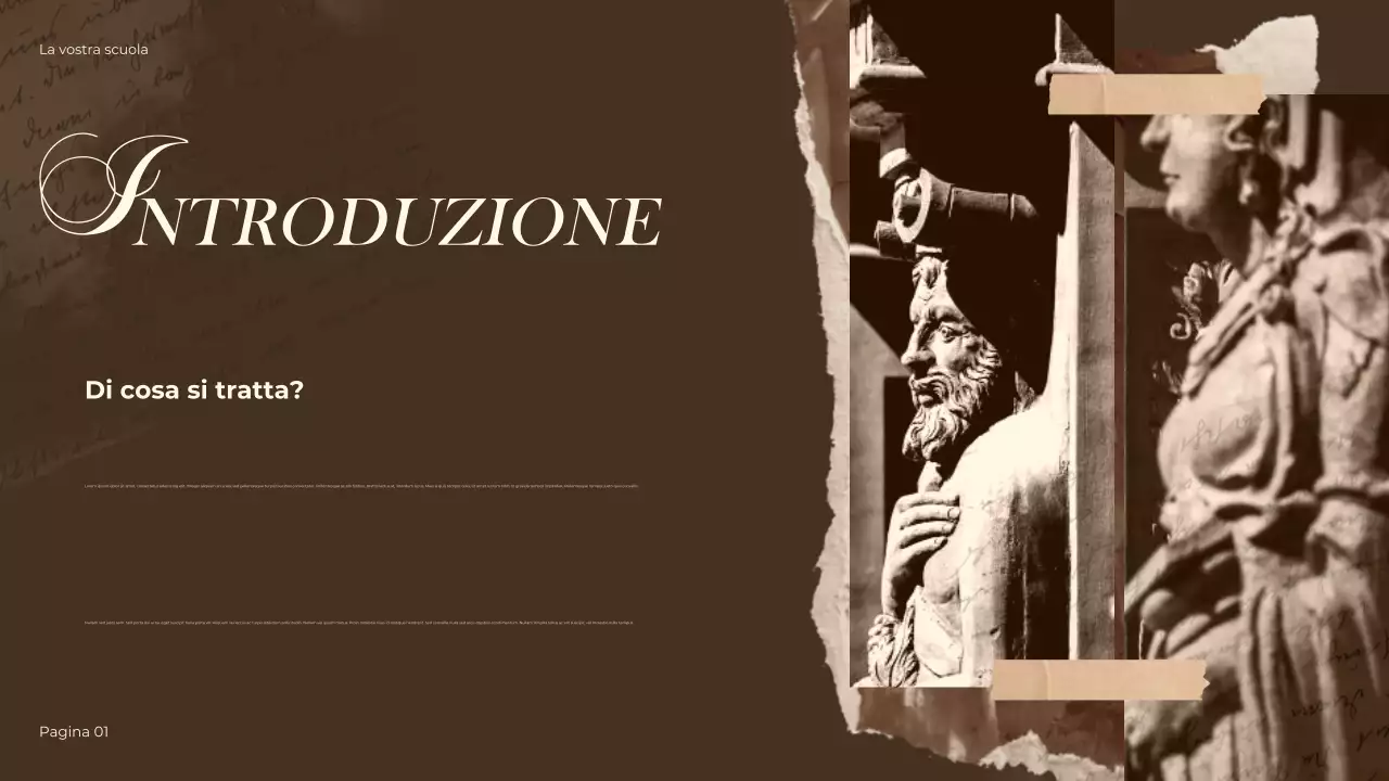 Presentazione storica vintage marrone