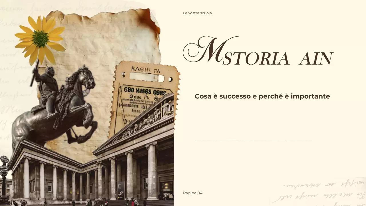 Presentazione storica vintage marrone