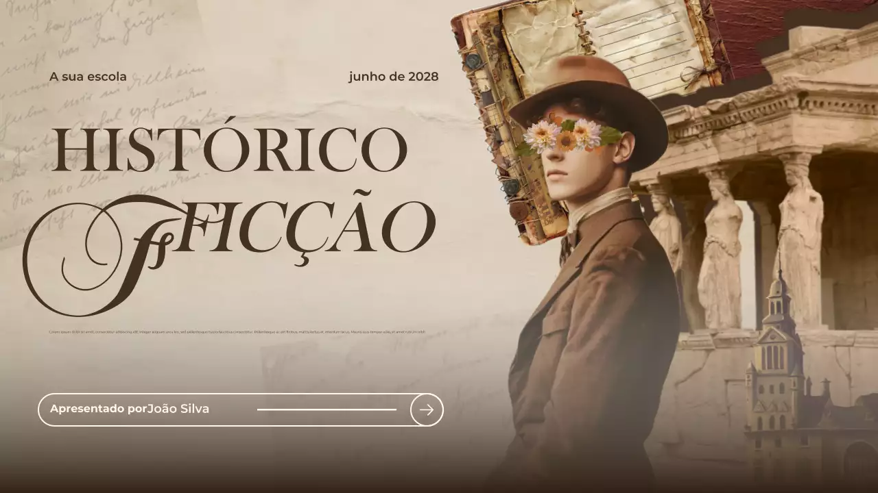 Apresentação Histórica Vintage Marrom