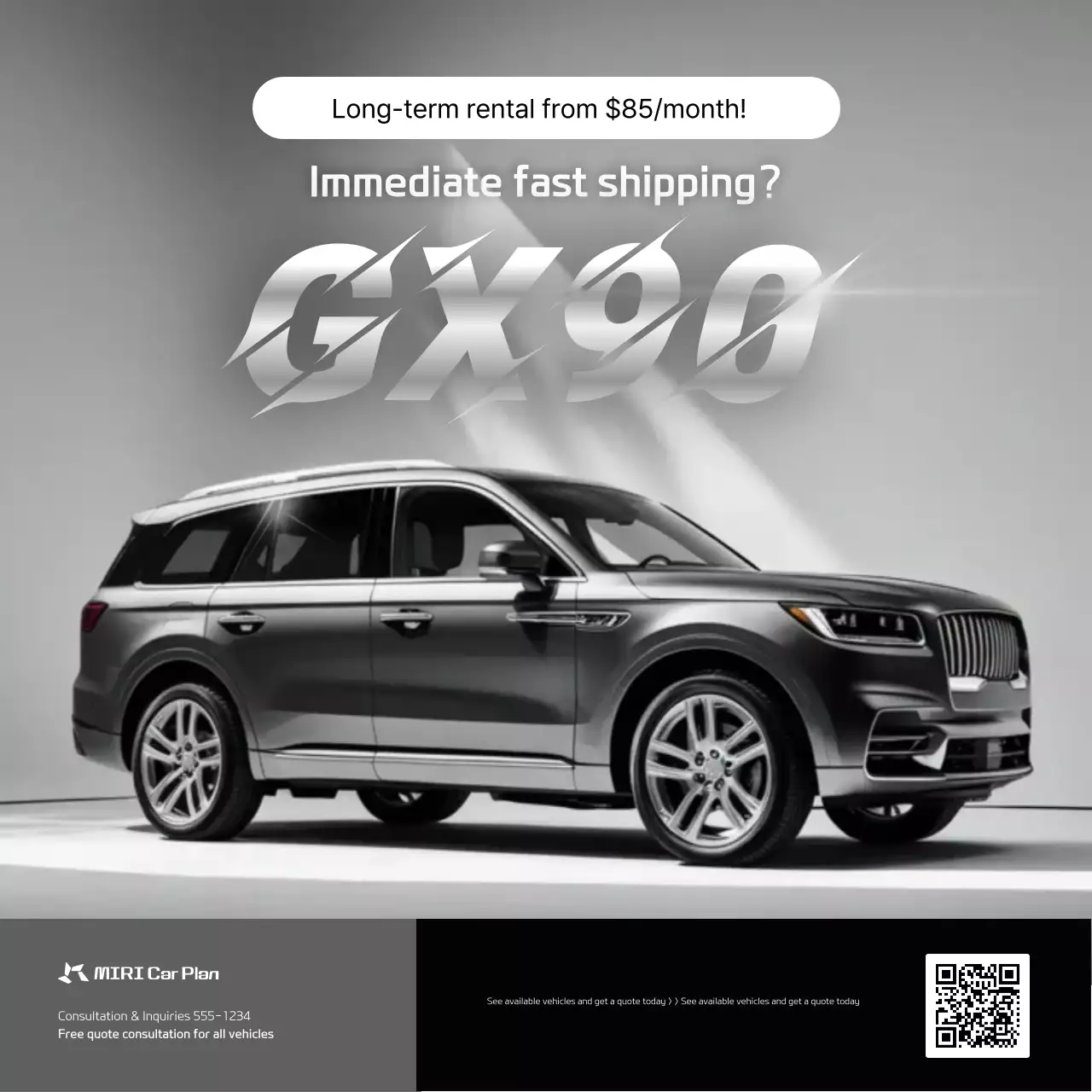 iklan mobil modern abu-abu