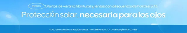 Descuento en monturas de gafas modernas azules