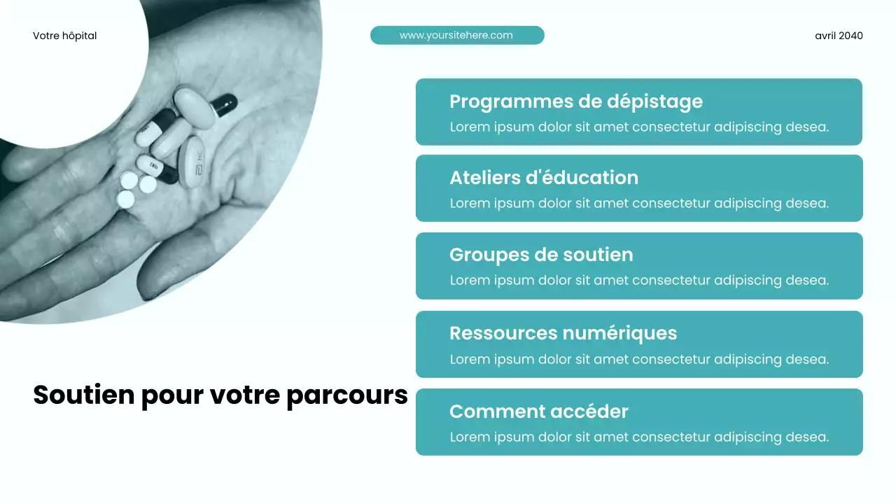 Présentation de promotion de la santé moderne Teal