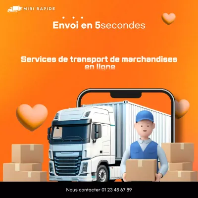 Publicité du service de transport moderne Orange