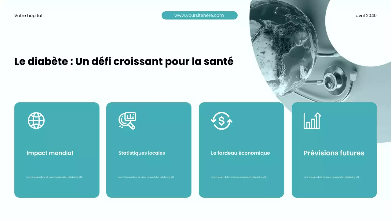 Présentation de promotion de la santé moderne Teal
