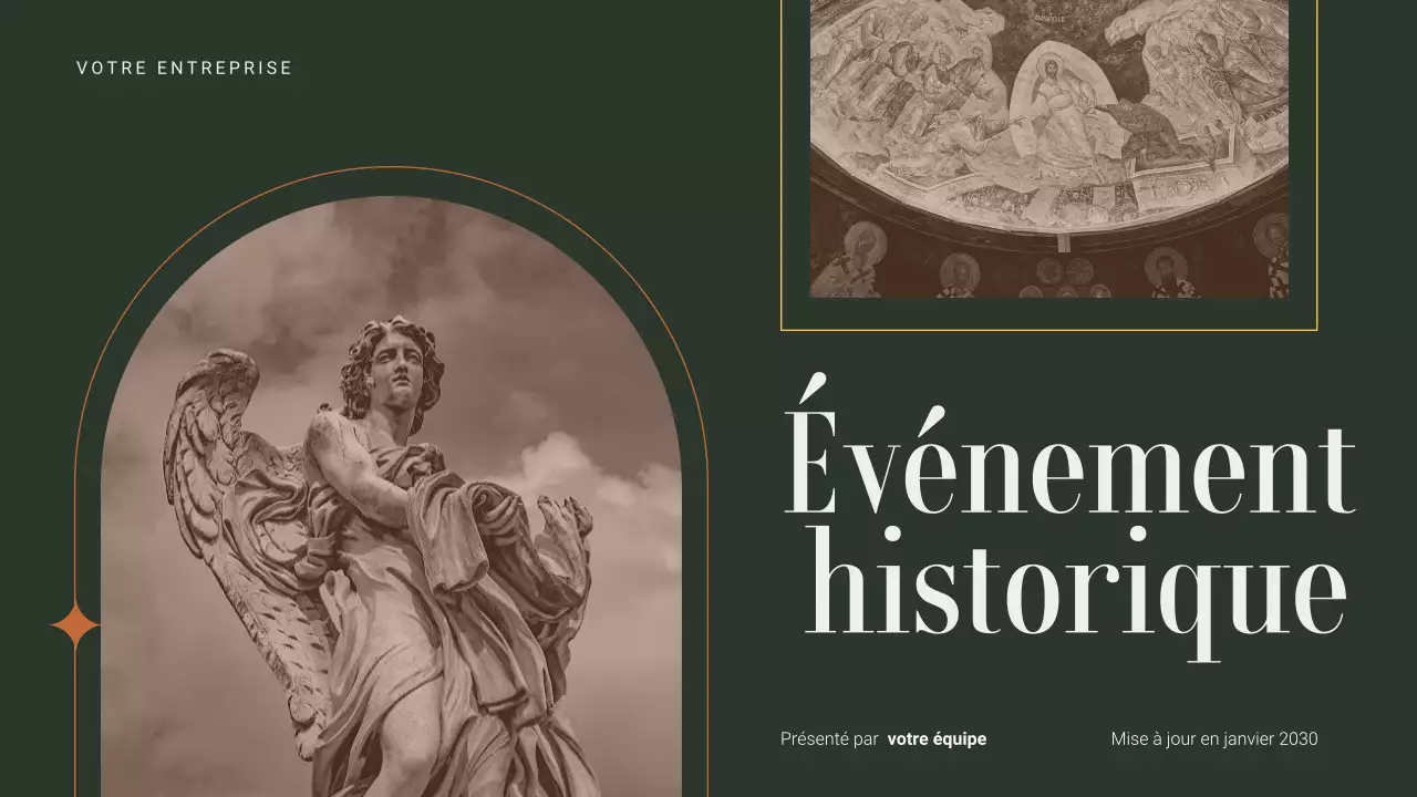 annonce d'événement historique vintage marron