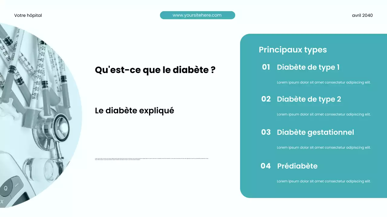 Présentation de promotion de la santé moderne Teal