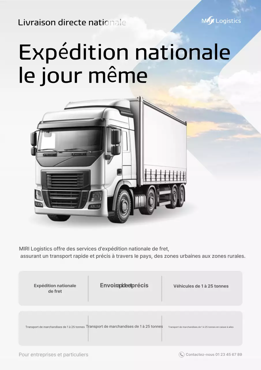 Publicité Gray Modern Logistics