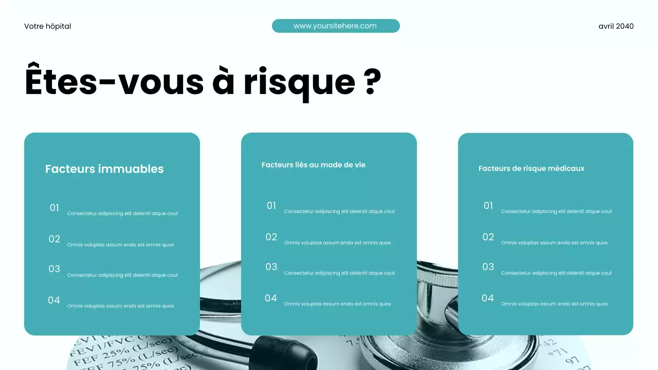 Présentation de promotion de la santé moderne Teal