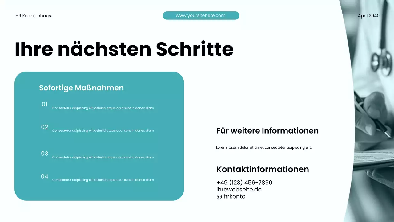 Teal Moderne Gesundheitsförderung Präsentation