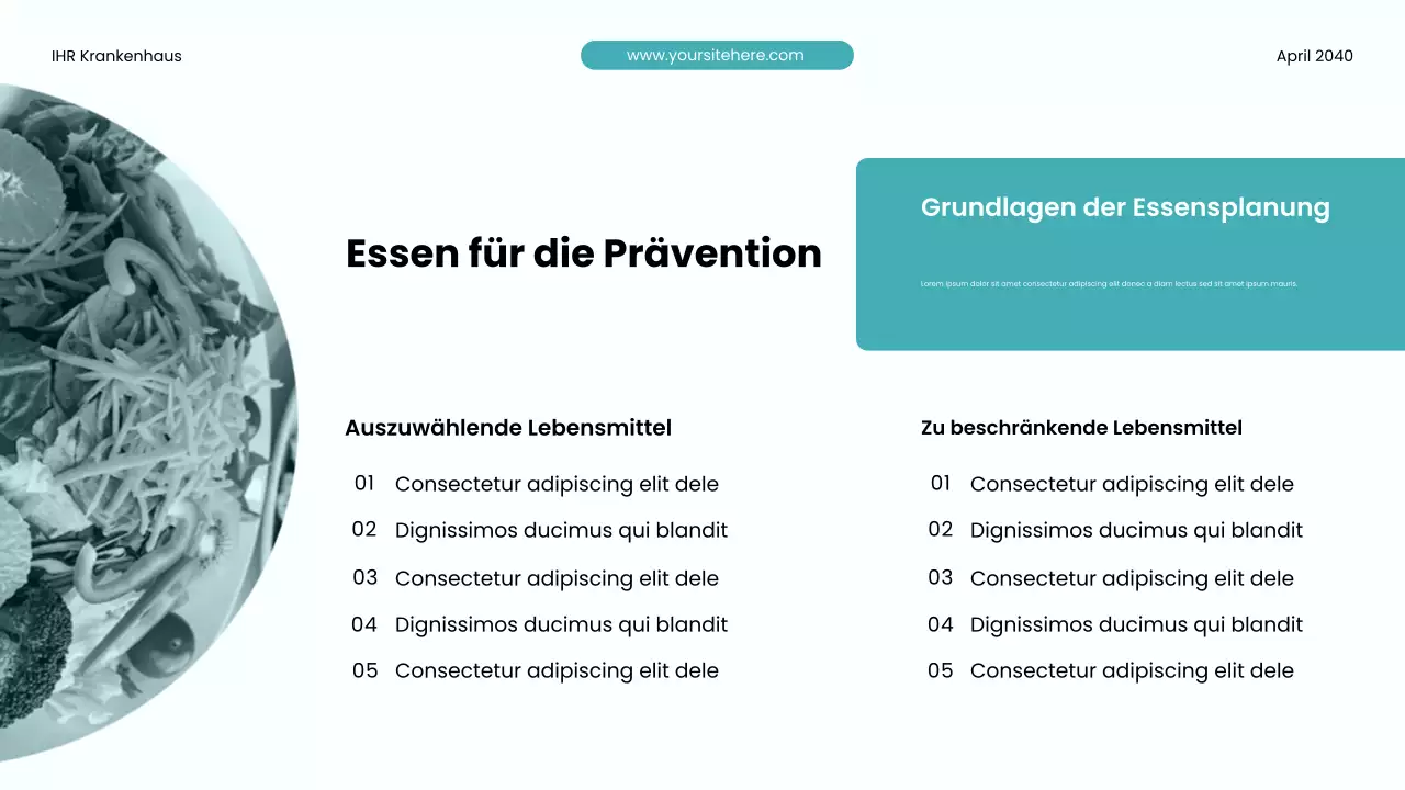 Teal Moderne Gesundheitsförderung Präsentation