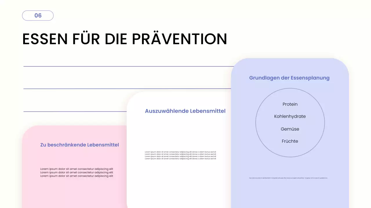Pastellfarbener moderner Gesundheitsratgeber Präsentation