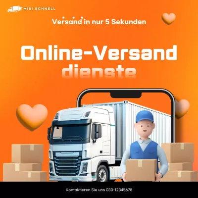 Werbung für den Orange Modern Transportation Service