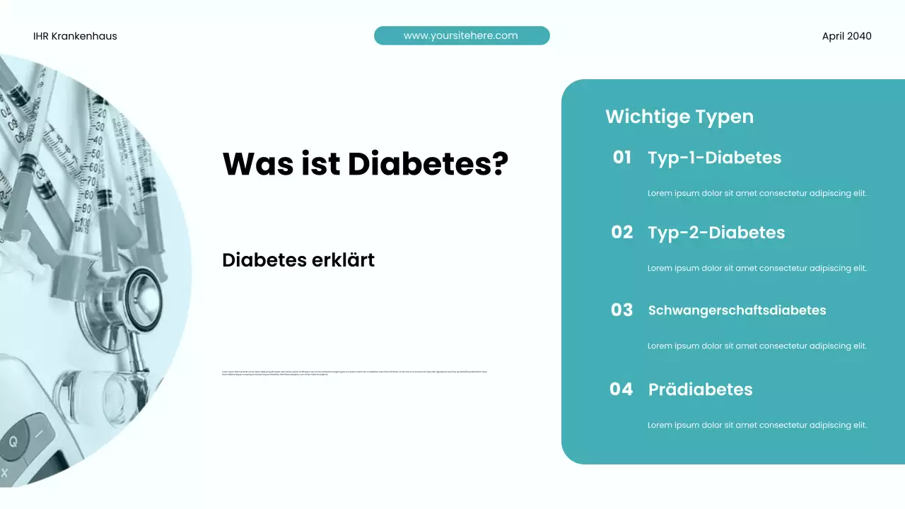 Teal Moderne Gesundheitsförderung Präsentation