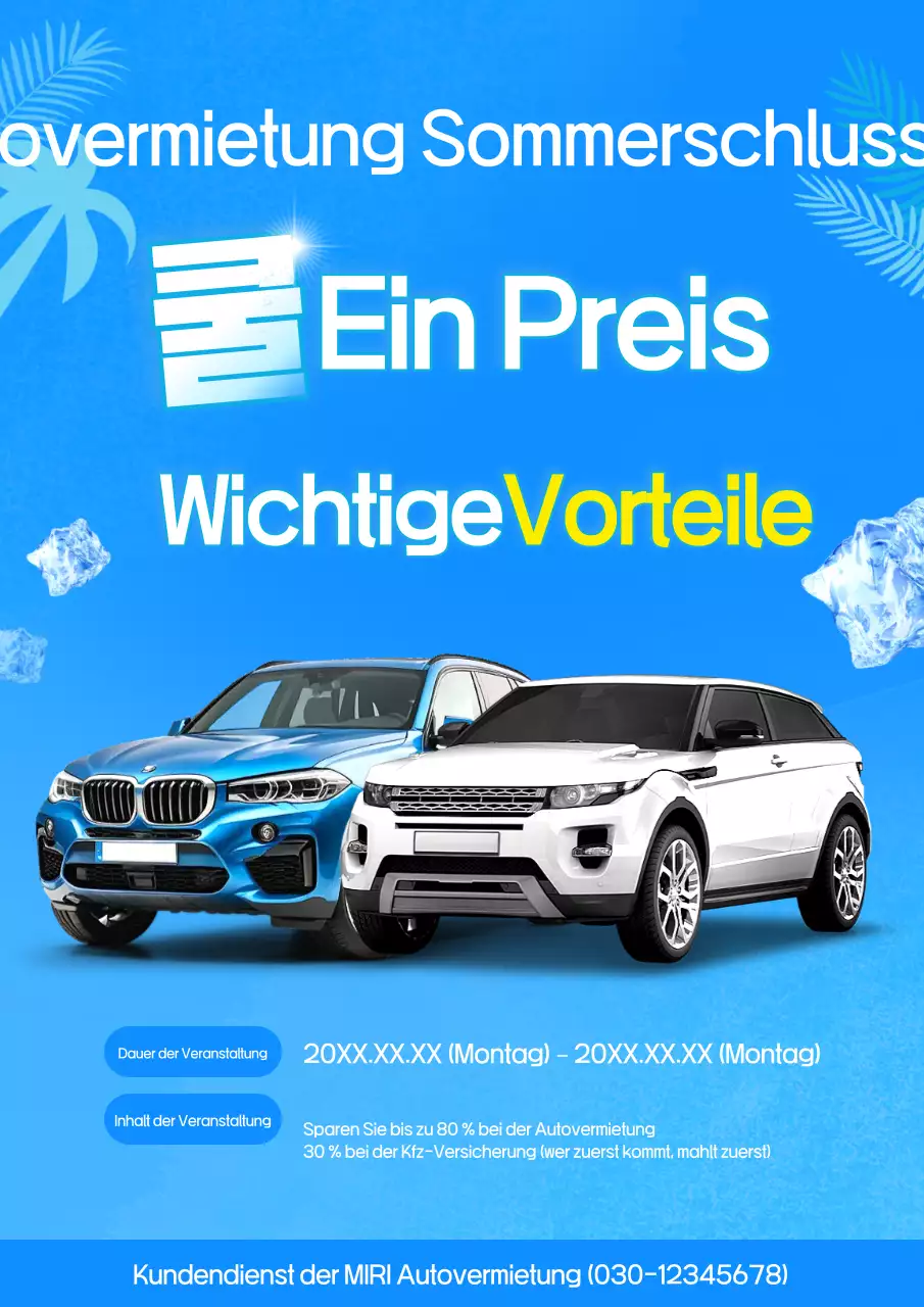 Blue Modern Sommer-Sale-Event