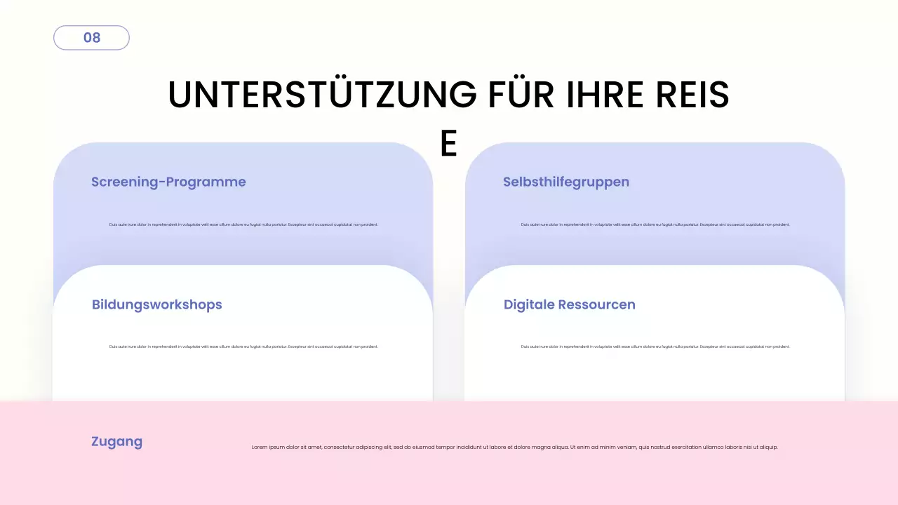 Pastellfarbener moderner Gesundheitsratgeber Präsentation