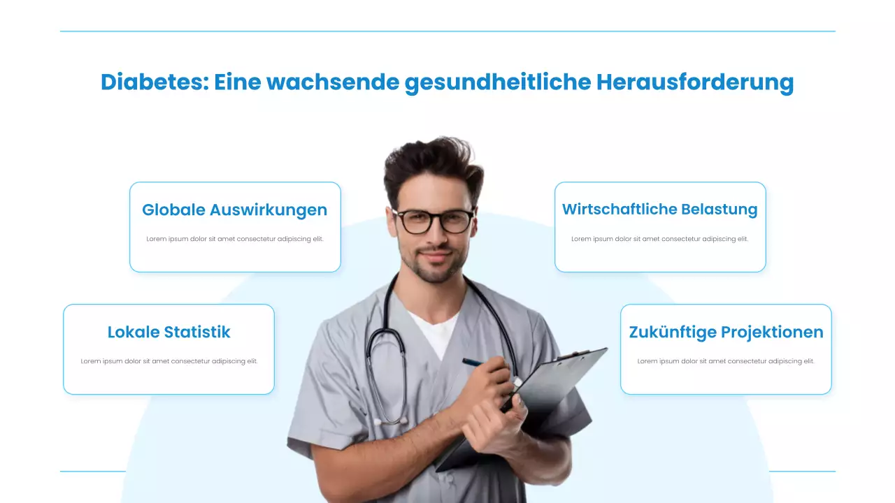 Blue Modern Health Vortragspräsentation