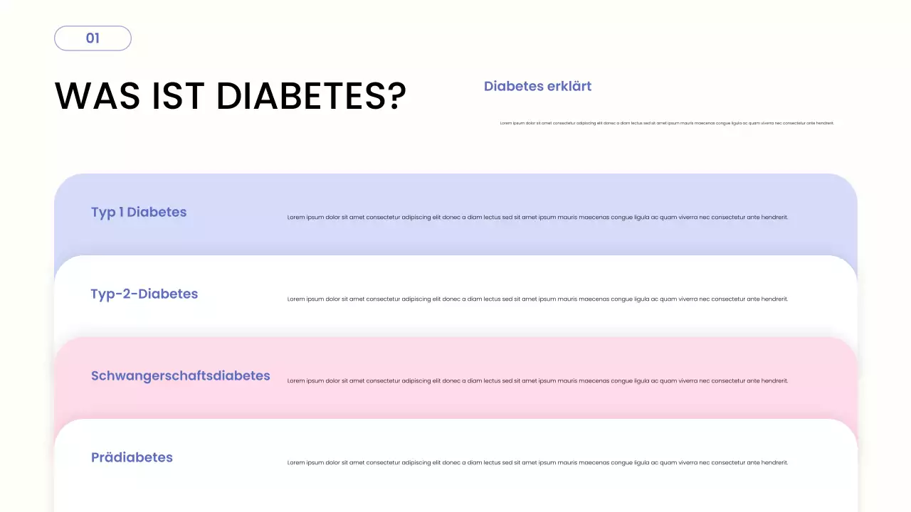 Pastellfarbener moderner Gesundheitsratgeber Präsentation