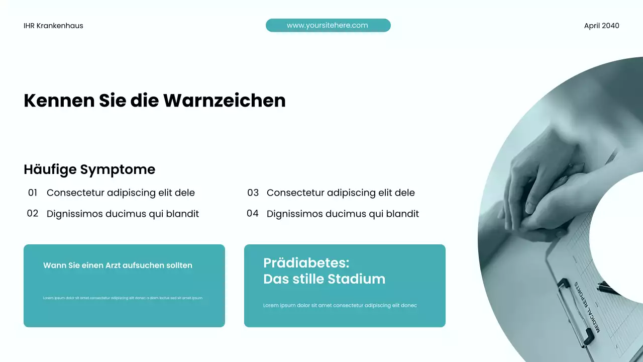 Teal Moderne Gesundheitsförderung Präsentation