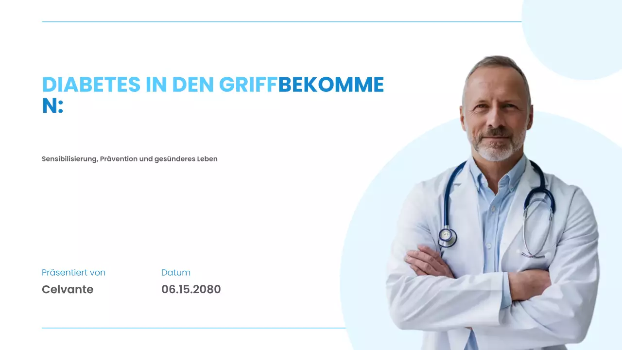 Blue Modern Health Vortragspräsentation