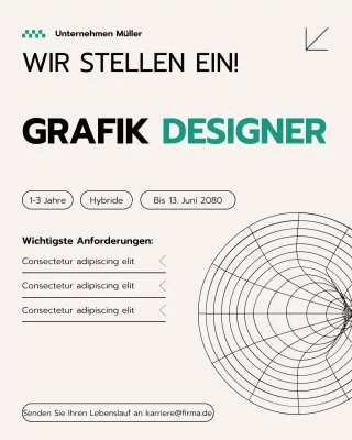 Beige Moderner Instagram-Beitrag zur Einstellungsankündigung