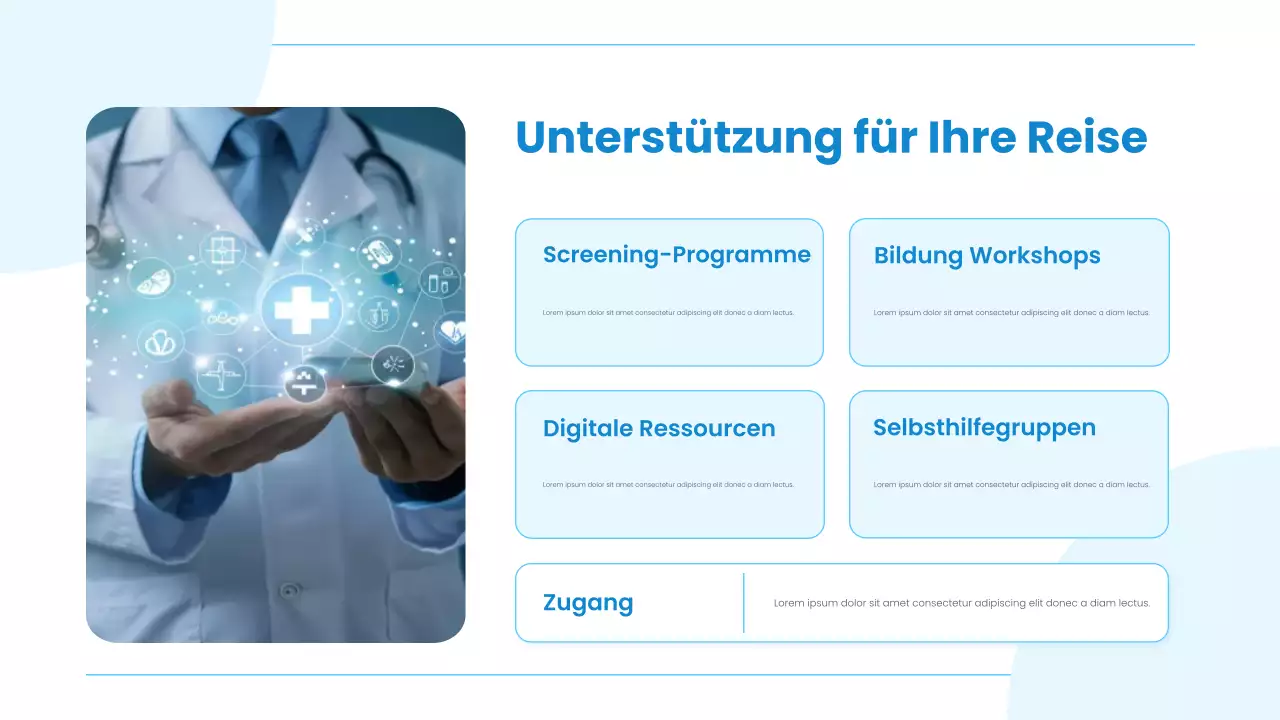 Blue Modern Health Vortragspräsentation