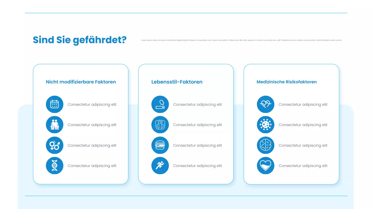 Blue Modern Health Vortragspräsentation