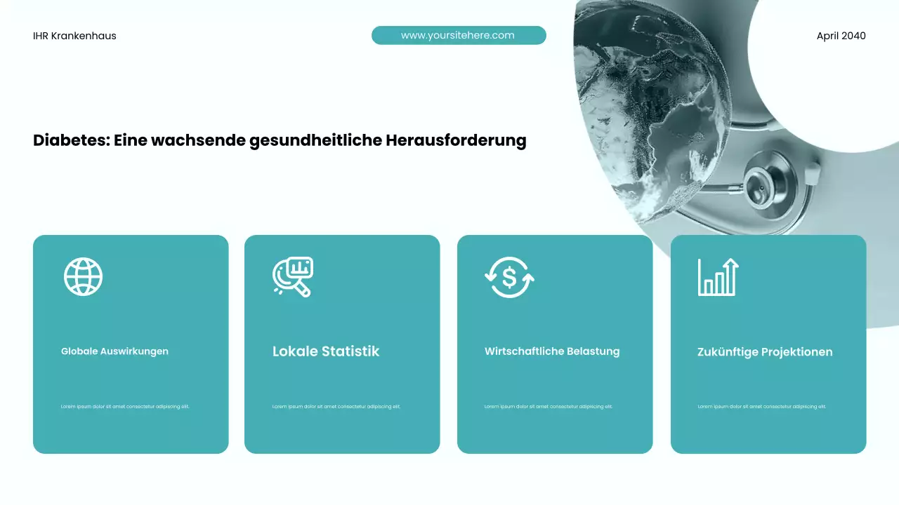 Teal Moderne Gesundheitsförderung Präsentation