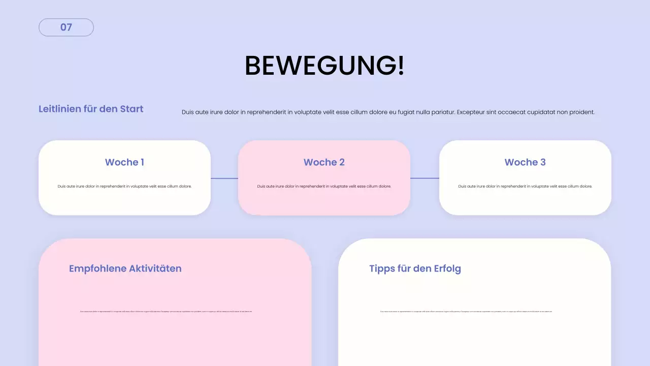 Pastellfarbener moderner Gesundheitsratgeber Präsentation