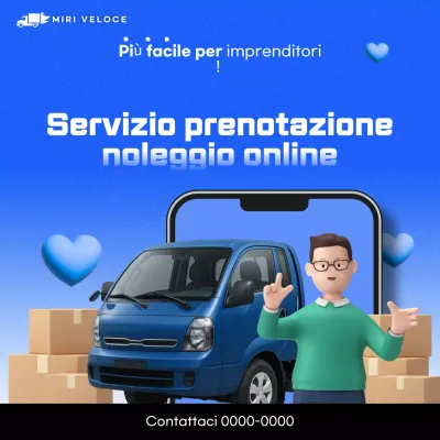 Pubblicità online moderna blu
