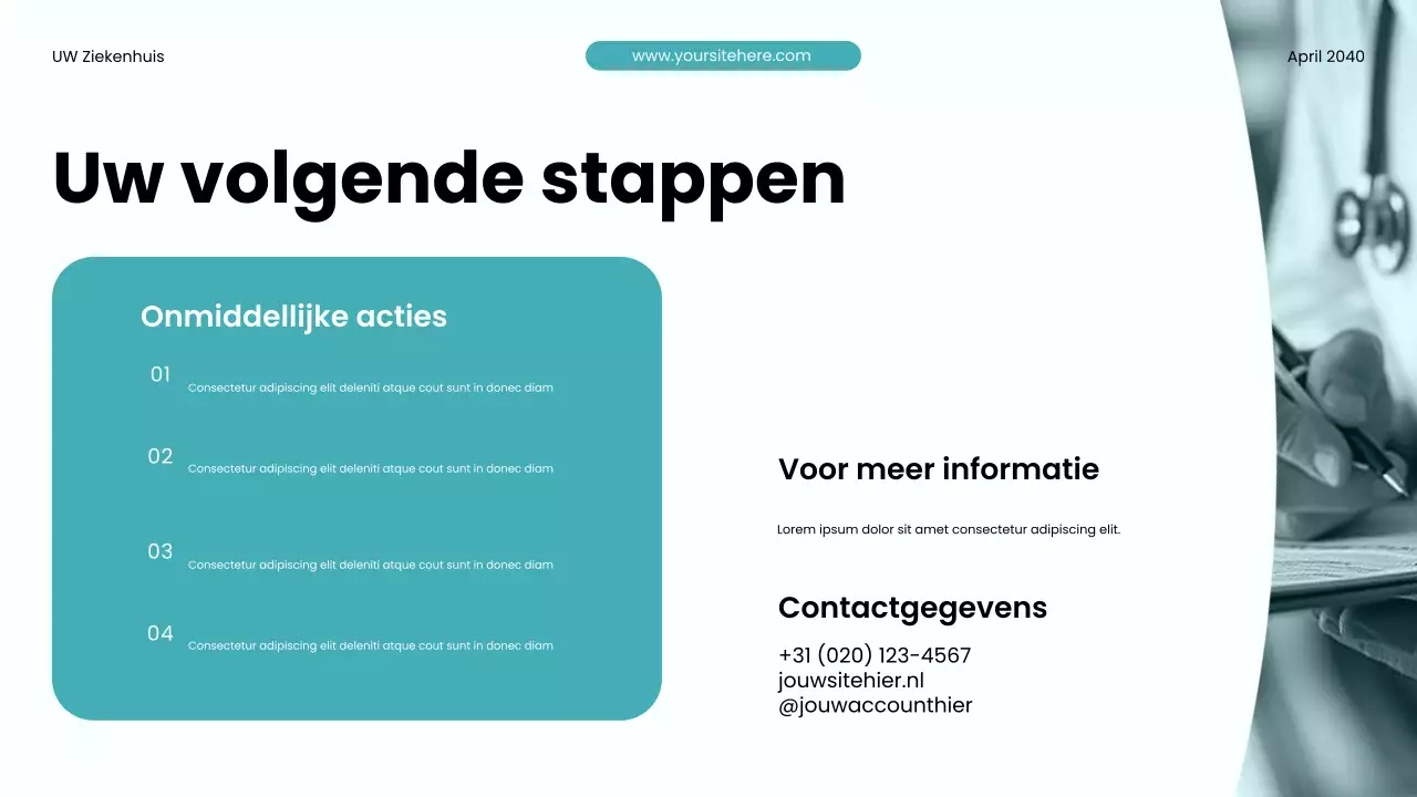 Teal Moderne Gezondheidsbevorderingspresentatie