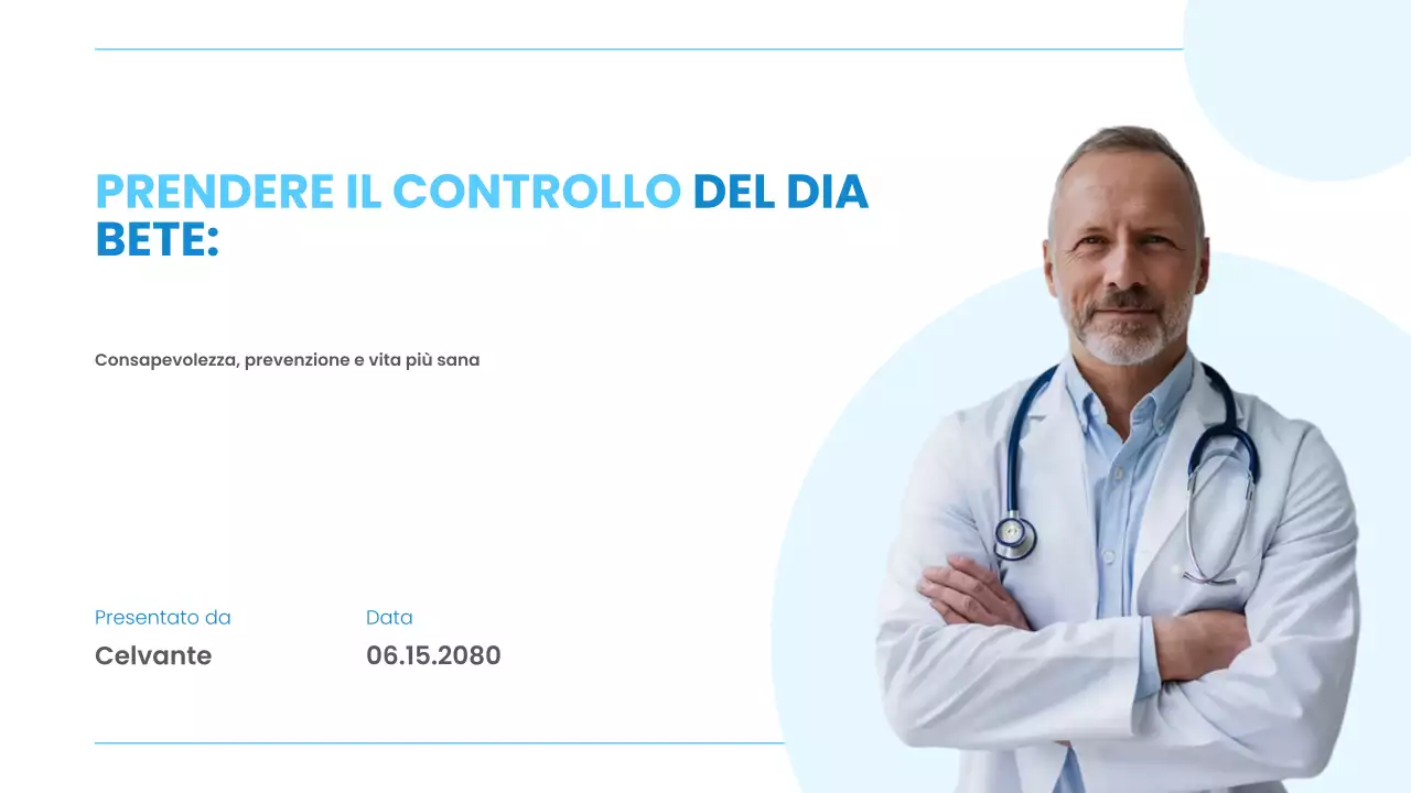 Presentazione della conferenza sulla salute moderna blu