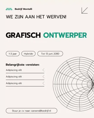 Beige moderne vacature-aankondiging Instagram-bericht