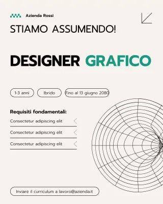 Annuncio di assunzione Beige Modern su Instagram