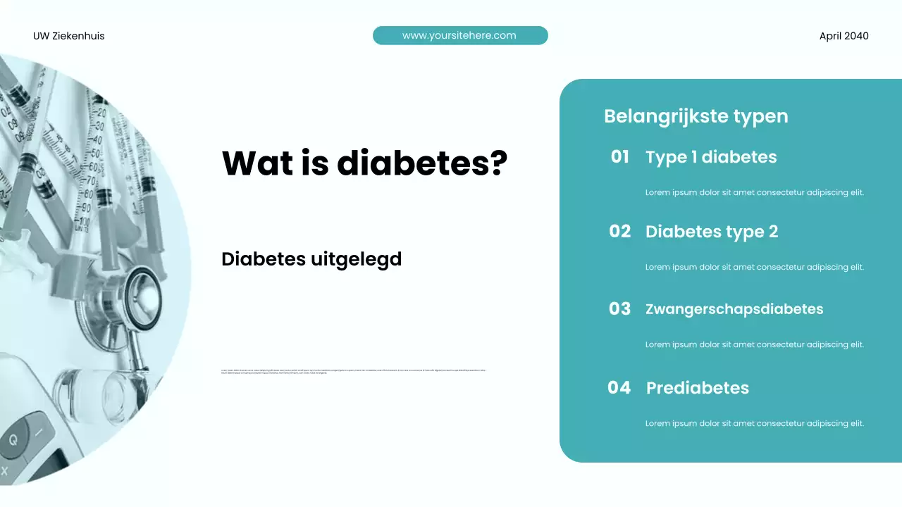 Teal Moderne Gezondheidsbevorderingspresentatie
