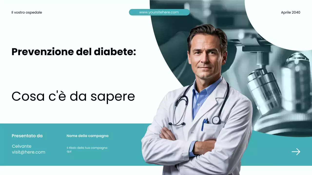 Presentazione sulla promozione della salute moderna in verde acqua