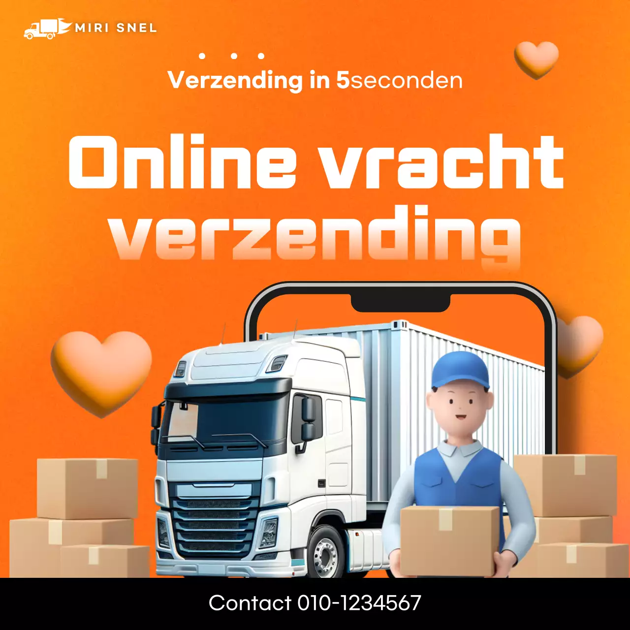Advertentie voor Orange Modern Transportation Service