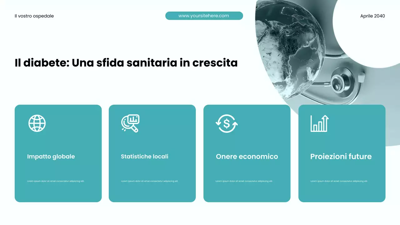 Presentazione sulla promozione della salute moderna in verde acqua